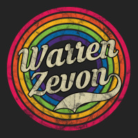 Warren Zevon  Retro Rainbow Girl Blue 3/4 Sleeve Shirt | Artistshot