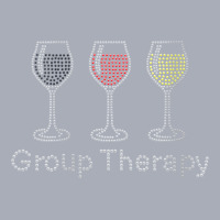 Womens Group Therapy Wine Glasses Bling Rhinestone V Neck T Shirt Tank Dress | Artistshot