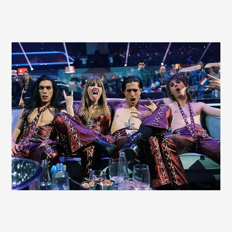 Maneskin Eurovision Poster Baby Bibs | Artistshot