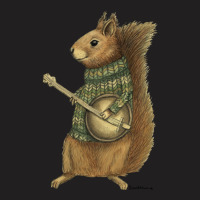 Squirrel With A Banjo Baby  Blue T-shirt | Artistshot