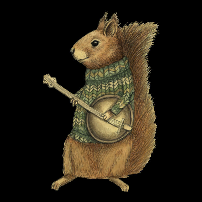 Squirrel With A Banjo Baby  Blue Pocket T-shirt | Artistshot