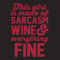 This Girl Is Made Of Sarcasm Wine And Everything Fine Vintage Cap | Artistshot