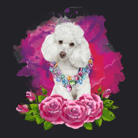 Watercolor Poodle With Flowers Youth Tee | Artistshot