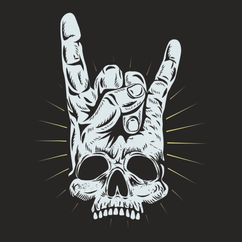 Hot Trend Rock And Roll Skull Hand Ladies Fitted T-Shirt by Sierra Dennis | Artistshot