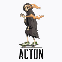 Limited Edition Acton Los Angeles California, Skeleton On A Skateboard T-shirt | Artistshot