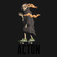 Limited Edition Acton Los Angeles California, Skeleton On A Skateboard Flannel Shirt | Artistshot