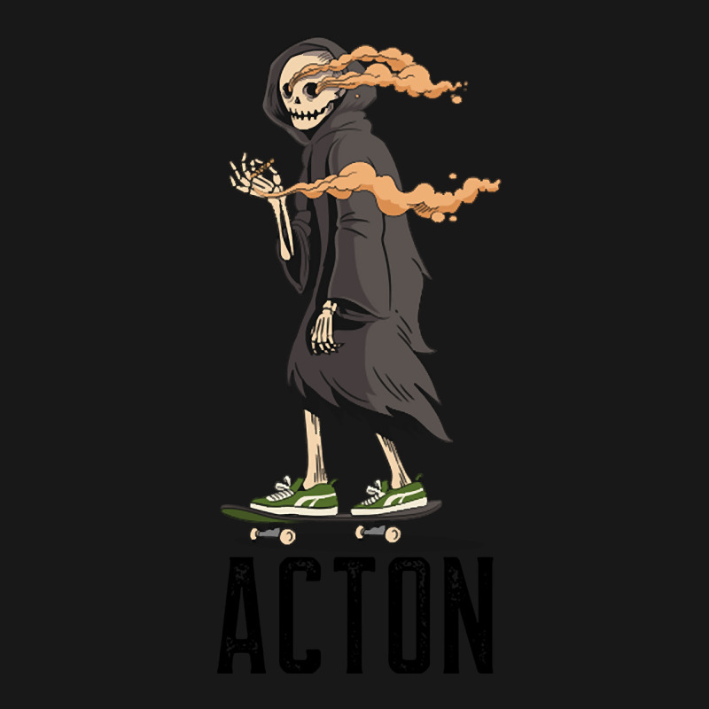 Limited Edition Acton Los Angeles California, Skeleton On A Skateboard Flannel Shirt | Artistshot