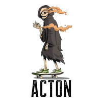 Limited Edition Acton Los Angeles California, Skeleton On A Skateboard Men's Long Sleeve Pajama Set | Artistshot