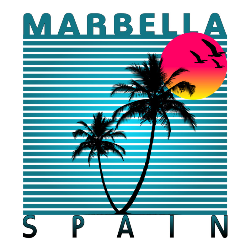 Marbella Spain Summer Beach Sun Vacations Souvenir Tshirt Baby 70s Sticker | Artistshot