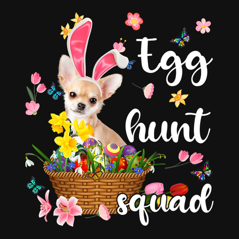 Chihuahua Dog Happy Easter Day Easter Colorful Egg Hunt.png Metal Print ...