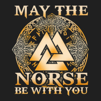 Trending May The Norse Be With You Nordic Mythology Warrior Drawstring Bags | Artistshot