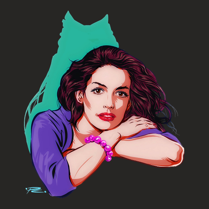 Hot Trend Anne Hathaway - An Illustration By Paul Cemmick Ladies Fitted T-Shirt by Box Bingham | Artistshot