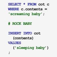 Mysql Code New Baby  Rock Baby To Sleep Baby Green Graphic T-shirt | Artistshot