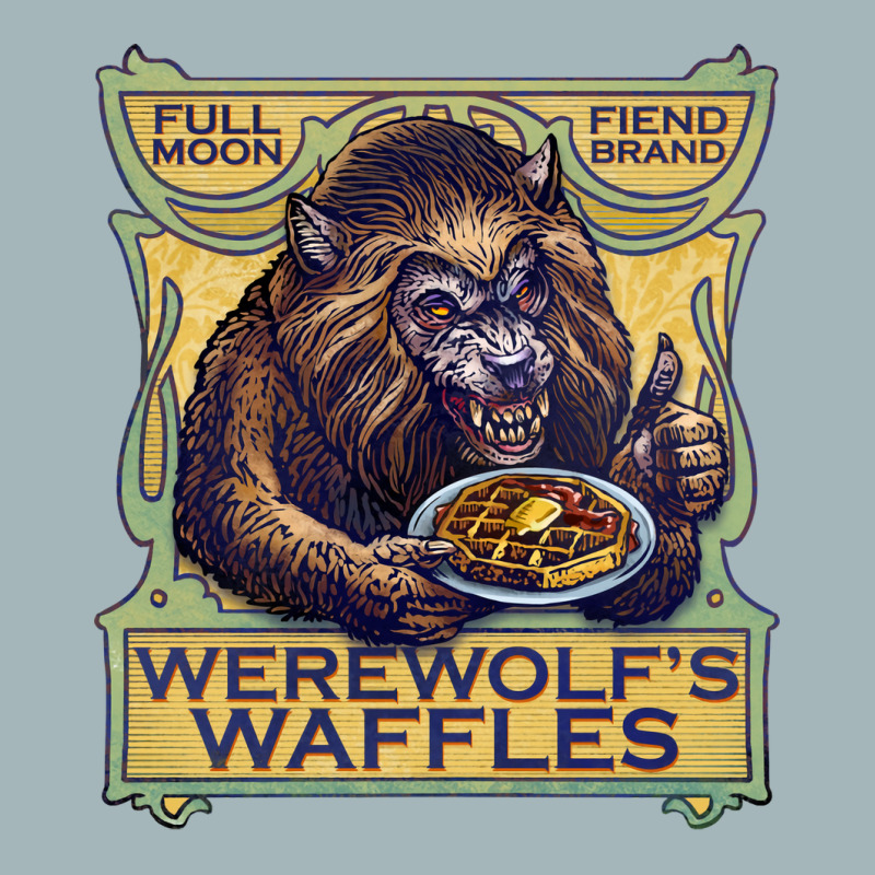 Werewolfs Waffles Nostalgia Unisex Sherpa-Lined Denim Jacket by fizzoviklea | Artistshot