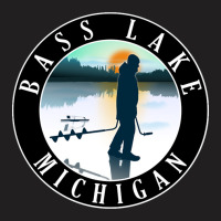 Trending Bass Lake Ice Fishing Michigan Sunset T-shirt | Artistshot