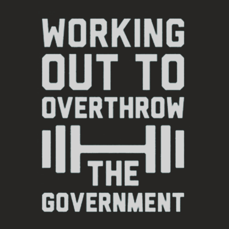 Working Out To Overthrow The Government Ladies Fitted T-Shirt by BRANDONUTCHINSON | Artistshot