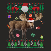 Limited Edition Ugly Sweater Christmas Animals Santa Moose Lover Ladies Fitted T-shirt | Artistshot