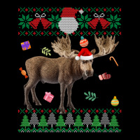 Limited Edition Ugly Sweater Christmas Animals Santa Moose Lover Cropped Hoodie | Artistshot