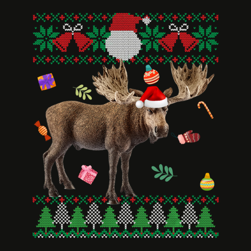 Limited Edition Ugly Sweater Christmas Animals Santa Moose Lover Scorecard Crop Tee by Crews Micki | Artistshot