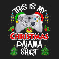 This Is My Christmas Pajama Santa Hat Gamer Video Game Games Classic T-shirt | Artistshot