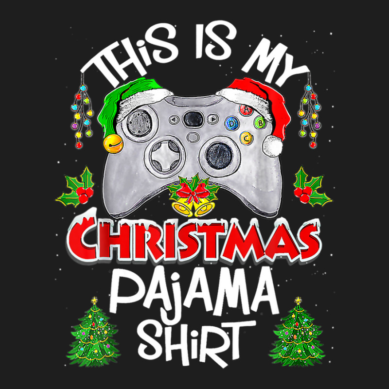 This Is My Christmas Pajama Santa Hat Gamer Video Game Games Classic T-shirt | Artistshot