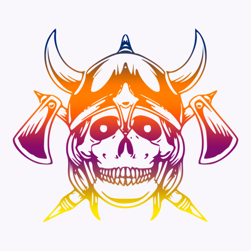 Multicolored Scandinavian Viking Skull In Helmet With Crossed Axes Mod Tank Top | Artistshot