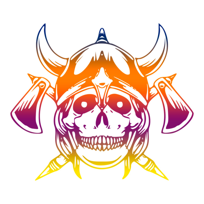 Multicolored Scandinavian Viking Skull In Helmet With Crossed Axes Mod V-neck Tee | Artistshot