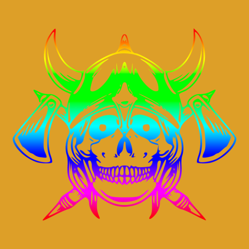 Multicolored Scandinavian Viking Skull In Helmet With Crossed Axes Mod T-shirt | Artistshot