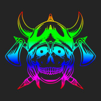 Multicolored Scandinavian Viking Skull In Helmet With Crossed Axes Mod 3/4 Sleeve Shirt | Artistshot