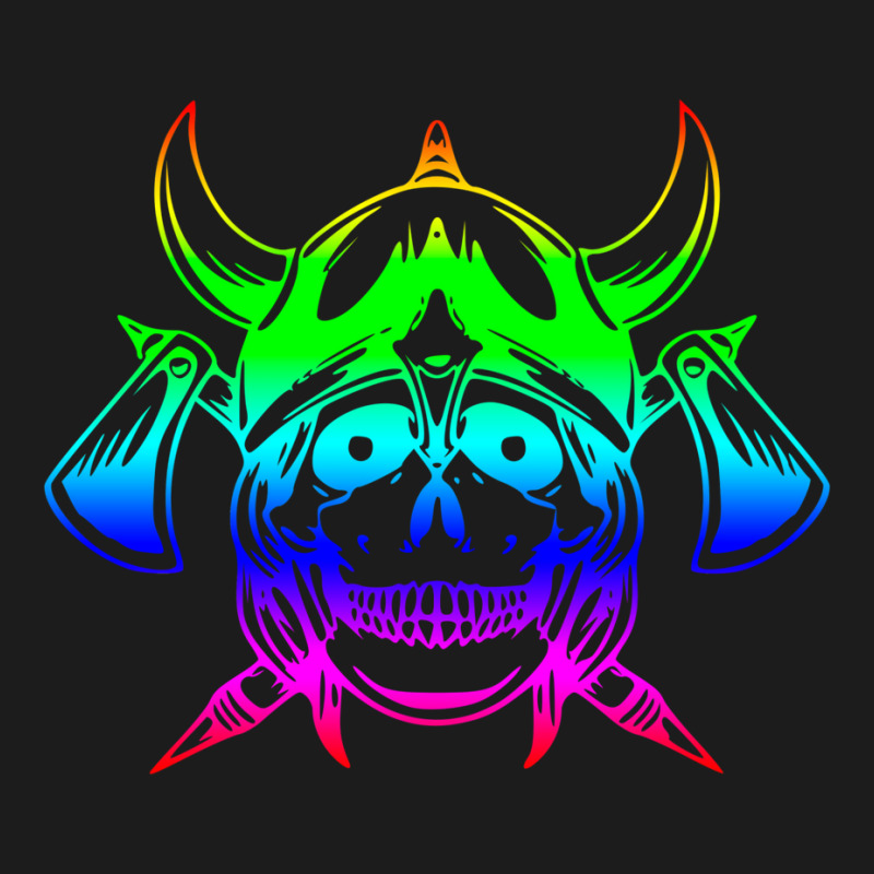 Multicolored Scandinavian Viking Skull In Helmet With Crossed Axes Mod Hoodie & Jogger Set | Artistshot