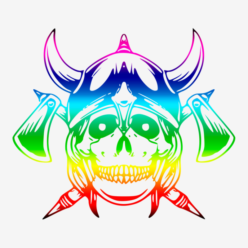 Multicolored Scandinavian Viking Skull In Helmet With Crossed Axes Mod Camper Cup | Artistshot