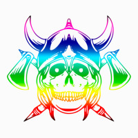 Multicolored Scandinavian Viking Skull In Helmet With Crossed Axes Mod Coffee Mug | Artistshot