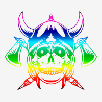 Multicolored Scandinavian Viking Skull In Helmet With Crossed Axes Mod Drawstring Bags | Artistshot