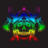 Multicolored Scandinavian Viking Skull In Helmet With Crossed Axes Mod Waist Apron | Artistshot