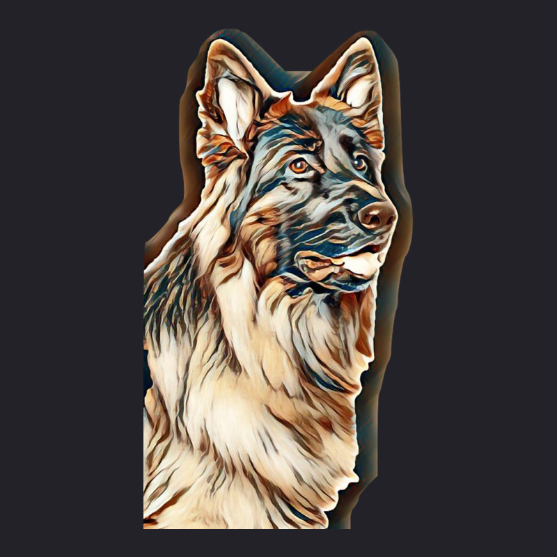 German Shepherd Dog  Isolated  On White Background In Studio Unisex Sherpa-Lined Denim Jacket by Kemnabi | Artistshot