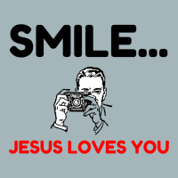 Smile Jesus Loves You Unisex Sherpa-lined Denim Jacket | Artistshot