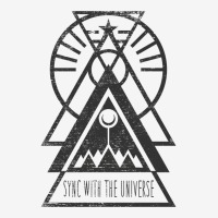 Sync With The Universe  Typography And Geometry Classic T-shirt | Artistshot