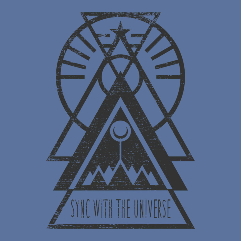 Sync With The Universe  Typography And Geometry Lightweight Hoodie | Artistshot