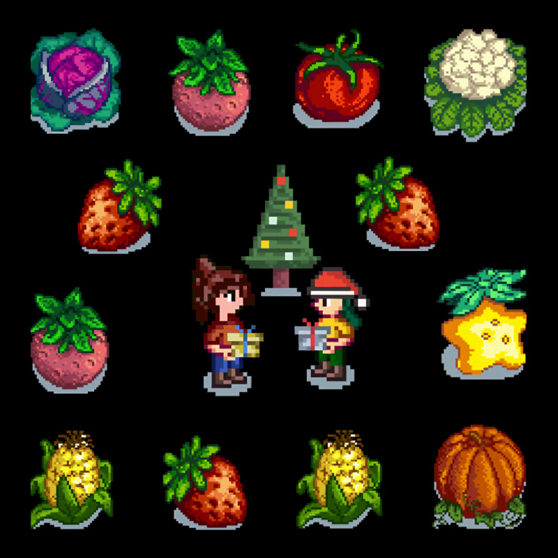 Stardew Valley Vegetables Christmas Gift Long Sleeve Shirts by megannukunug | Artistshot