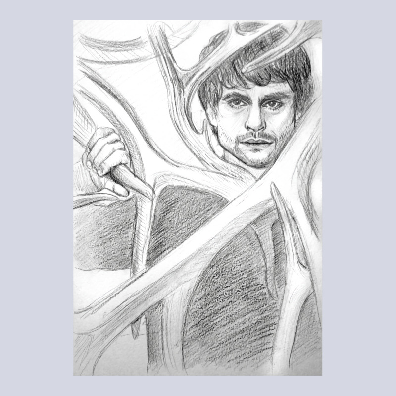 Will Graham Art Tangled In The  Horns Hannibal Tv Fleece Short by zaheretippanp | Artistshot