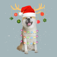 Limited Edition Reindeer Akita Dog With Santa Hat Christmas Light Xmas Unisex Sherpa-lined Denim Jacket | Artistshot