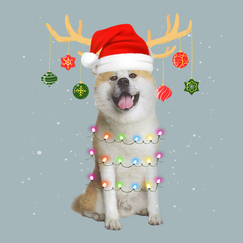 Limited Edition Reindeer Akita Dog With Santa Hat Christmas Light Xmas Unisex Sherpa-lined Denim Jacket | Artistshot