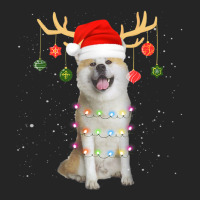 Limited Edition Reindeer Akita Dog With Santa Hat Christmas Light Xmas Unisex Hoodie | Artistshot