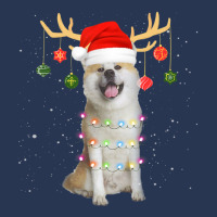 Limited Edition Reindeer Akita Dog With Santa Hat Christmas Light Xmas Men Denim Jacket | Artistshot