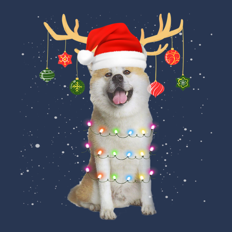 Limited Edition Reindeer Akita Dog With Santa Hat Christmas Light Xmas Men Denim Jacket | Artistshot