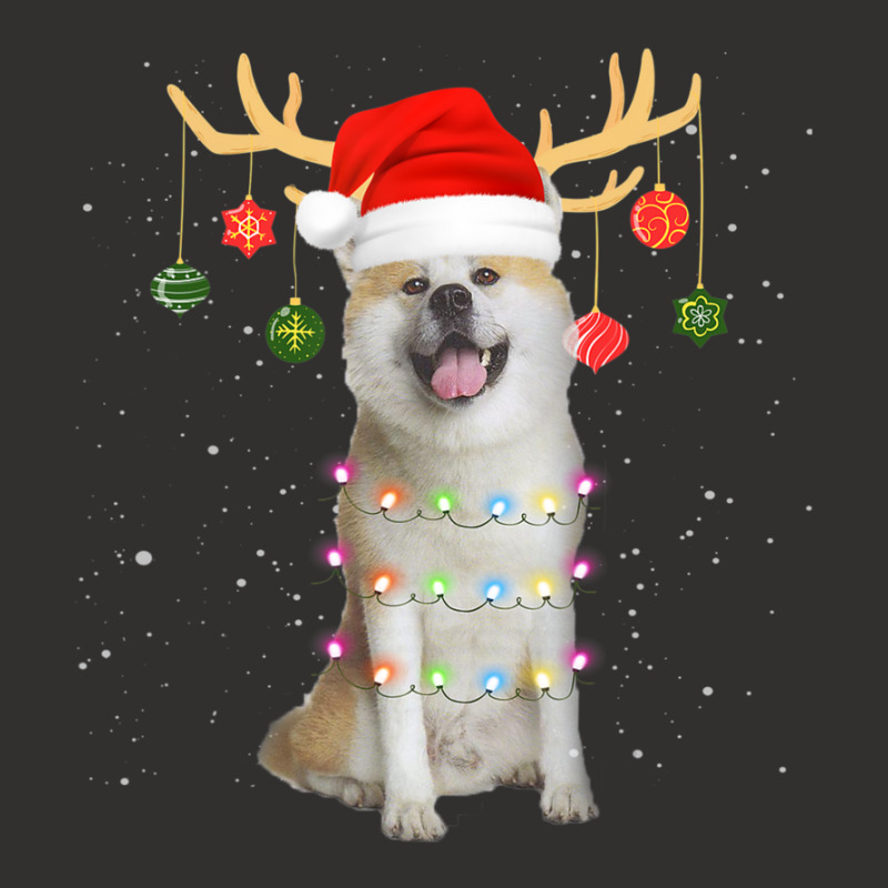 Limited Edition Reindeer Akita Dog With Santa Hat Christmas Light Xmas Champion Hoodie | Artistshot