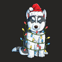 Hot Trend Siberian Husky Santa Christmas Tree Lights Xmas Boys Ladies Fitted T-shirt | Artistshot