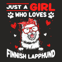 Just A Girl Who Loves Dogs T  Shirt Vintage Just A Girl Who Love Finni Ladies Fitted T-shirt | Artistshot