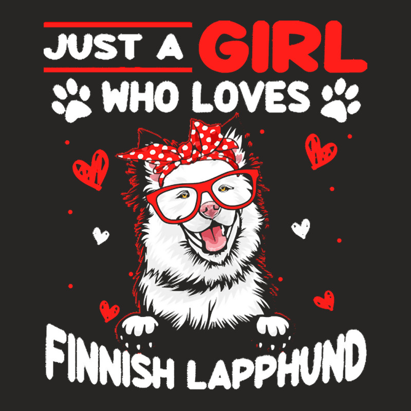 Just A Girl Who Loves Dogs T  Shirt Vintage Just A Girl Who Love Finni Ladies Fitted T-Shirt by umueller742 | Artistshot