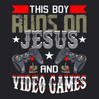 This Boy Runs On Jesus And Video Games Funny Gaming Gift Youth Tee | Artistshot